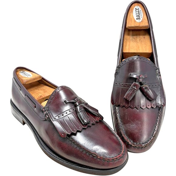 Vintage Hanover 2571 Oxblood Leather Tassel Kiltie Loafers - Picture 9 of 9